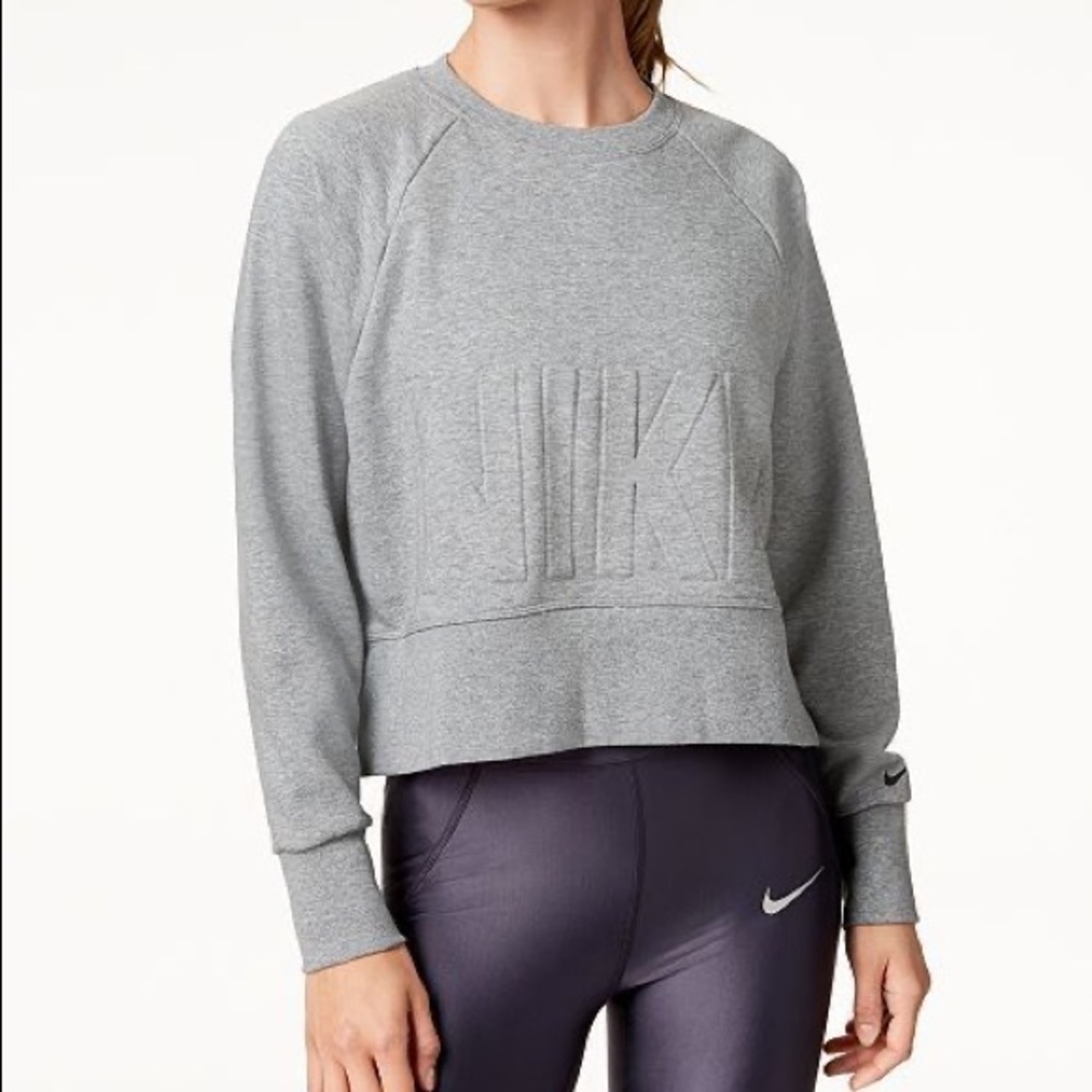 nike dri fit cropped sweatshirt